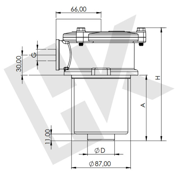 Hydraulic Return Filter 150 Lt. (G3/4 Connection - 60 Micron)