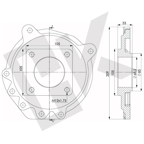 MERCEDES Plate (7 Holes)