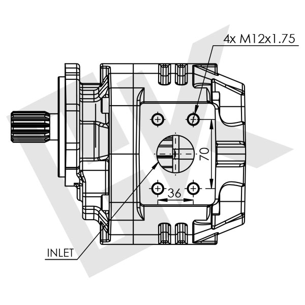 82 CC Gear Pump SAE-B(B2) CW (Right)