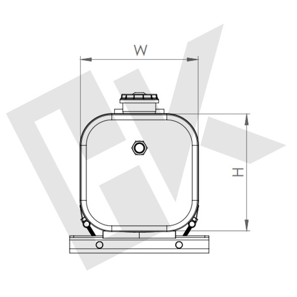 35x35x130 Aluminium Oil Tank Rear Mounted 135 Lt.