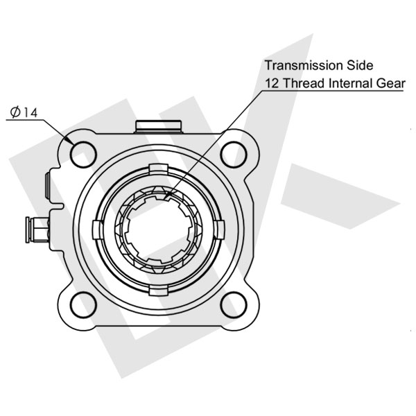 ZF Single Gear Aluminium PTO Pneumatic