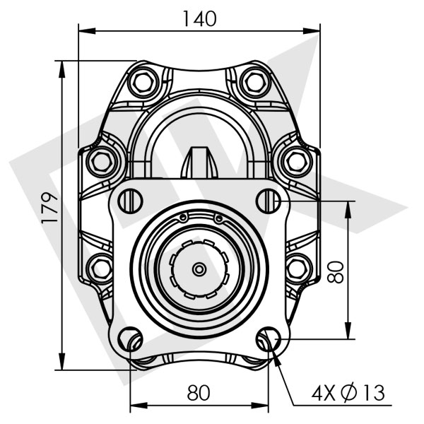 133 CC Gear Pump ISO CCW (Left)