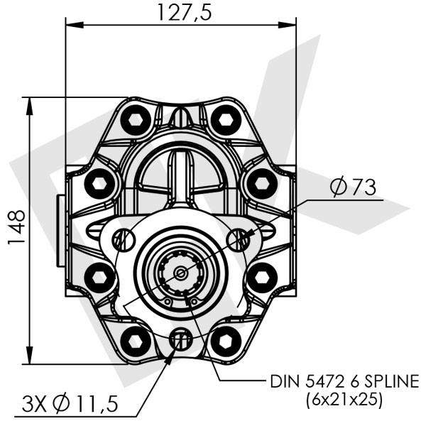 51 CC Bidirectional Gear Pump UNI