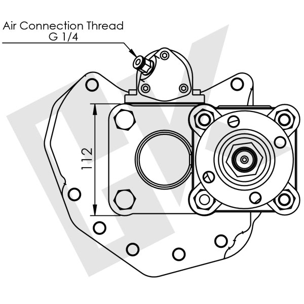 MERCEDES ACTROS B Type Double Gear PTO Pneumatic (With Flange) (Long)