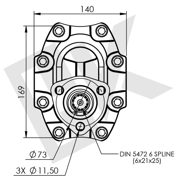 133 CC Gear Pump UNI CW (Right)