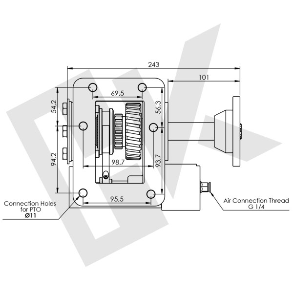 MITSUBISHI 635 PTO Vacuum (With Flange)