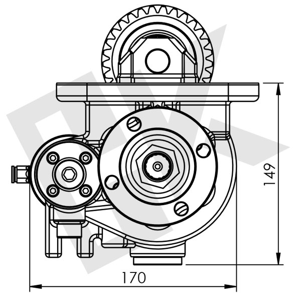 ISUZU 4.3 9F PTO Vacuum (With Flange)