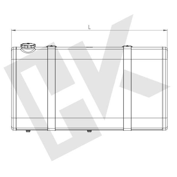 71x69x123 Aluminium Fuel Tank 485 Lt.