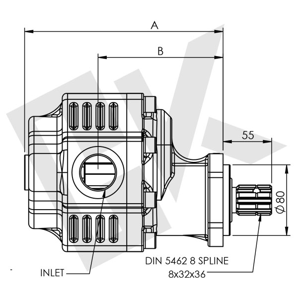 73 CC Gear Pump ISO CW (Right)