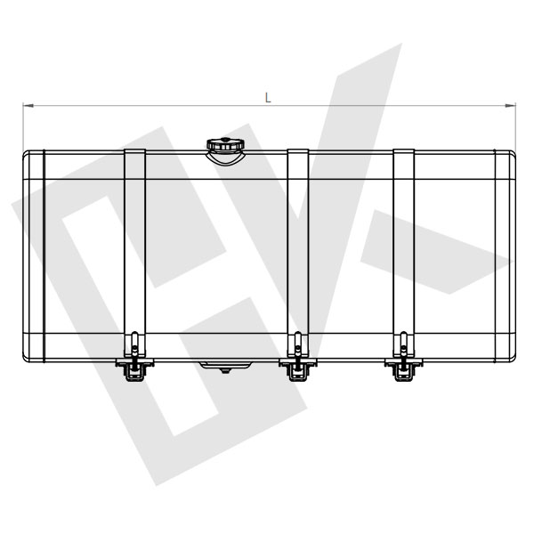 71x71x95 Aluminium Fuel Tank 450 Lt.