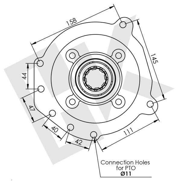 MERCEDES 7 Hole PTO Pneumatic ISO (B Type)