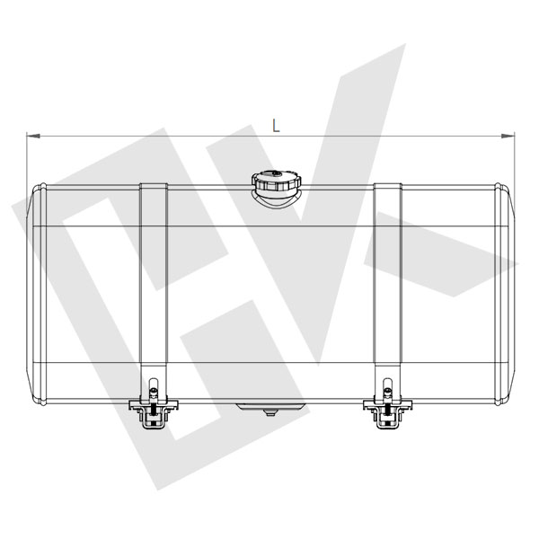 56x64x125 Aluminium Fuel Tank 400 Lt.