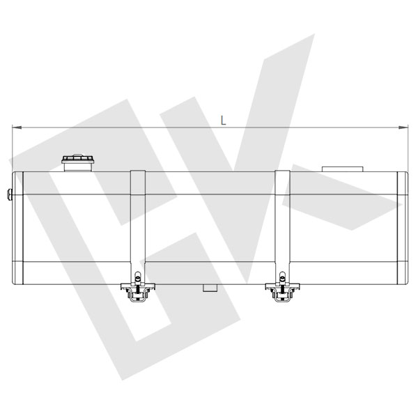 31x41x60 Aluminium Oil Tank Rear Mounted 65 Lt.