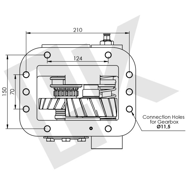 SCANIA GRS 900 Double Gear PTO Pneumatic (With Flange)