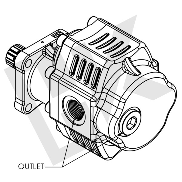 133 CC Gear Pump ISO CCW (Left)