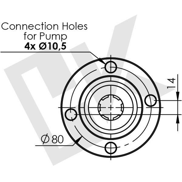 ISUZU 4.3 9F PTO Vacuum (With Flange)