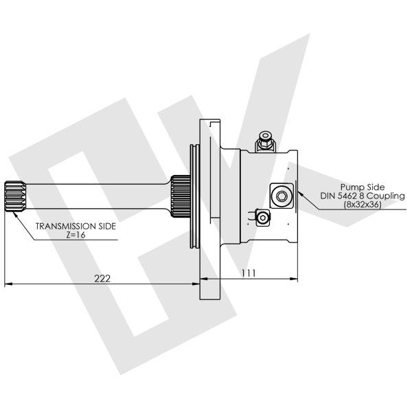MERCEDES ACTROS B Type Single Gear PTO Pneumatic ISO Short (OR)