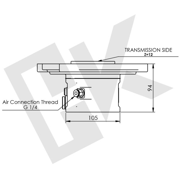 MERCEDES 7 Hole PTO Pneumatic ISO (B Type)