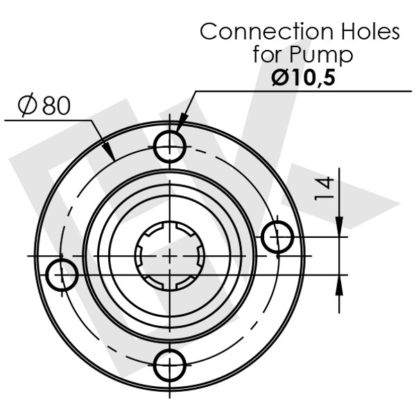 MITSUBISHI 635 PTO Vacuum (With Flange)