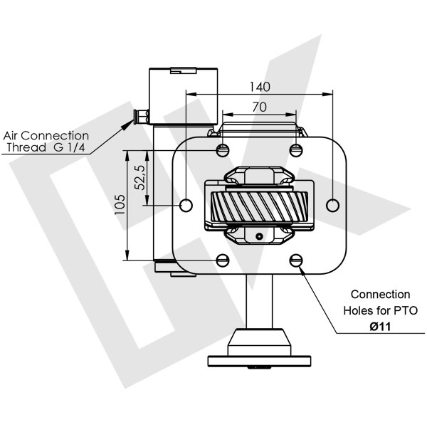 ISUZU 4.3 9F PTO Vacuum (With Flange)