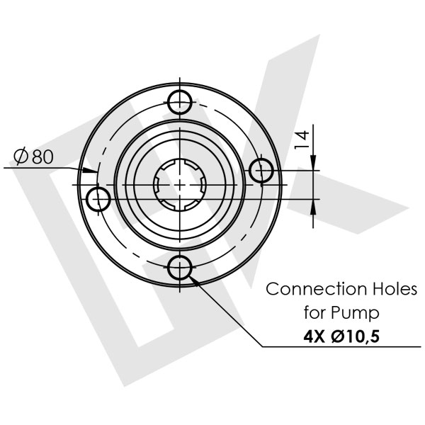 MITSUBISHI 449 PTO Mechanical (With Flange)