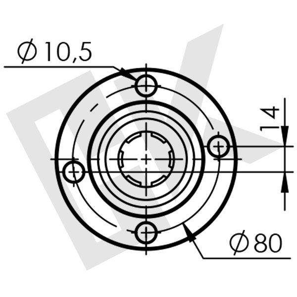 MERCEDES ACTROS B Type Double Gear PTO Pneumatic (With Flange) (Long)