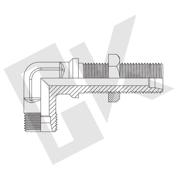 Metric Bulkhead Elbow - L Type