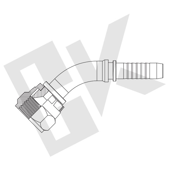 UNF Female 45 Degree Elbow Swivel Hose Fittings