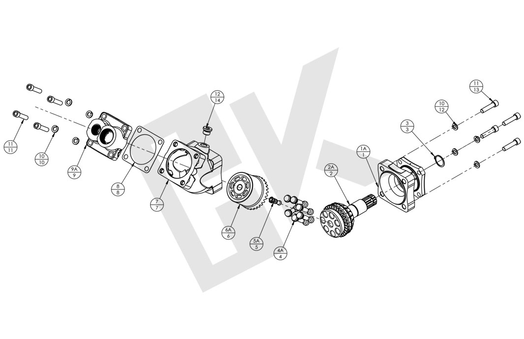Principle of operation of the Bent Axis Piston Pump